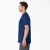 Camisas de manga corta con bolsillo de tejido de punto de peso pesado jaspeado Camisas de manga corta con bolsillo de tejido de punto de peso pesado jaspeado