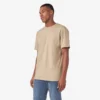 Camisas de manga corta con bolsillo de tejido de punto de peso pesado jaspeado