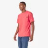 Camisas de manga corta con bolsillo de tejido de punto de peso pesado jaspeado