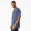 Camisas de manga corta con bolsillo de tejido de punto de peso pesado jaspeado Camisas de manga corta con bolsillo de tejido de punto de peso pesado jaspeado