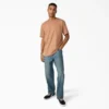 Camisas de manga corta con bolsillo de tejido de punto de peso pesado jaspeado Camisas de manga corta con bolsillo de tejido de punto de peso pesado jaspeado