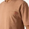 Camisas de manga corta con bolsillo de tejido de punto de peso pesado jaspeado Camisas de manga corta con bolsillo de tejido de punto de peso pesado jaspeado