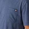 Camisas de manga corta con bolsillo de tejido de punto de peso pesado jaspeado Camisas de manga corta con bolsillo de tejido de punto de peso pesado jaspeado