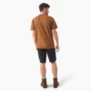 Camisas de manga corta con bolsillo de tejido de punto de peso pesado jaspeado Camisas de manga corta con bolsillo de tejido de punto de peso pesado jaspeado