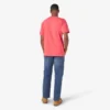 Camisas de manga corta con bolsillo de tejido de punto de peso pesado jaspeado