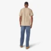 Camisas de manga corta con bolsillo de tejido de punto de peso pesado jaspeado