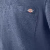 Camisas de manga corta con bolsillo de tejido de punto de peso pesado jaspeado Camisas de manga corta con bolsillo de tejido de punto de peso pesado jaspeado