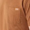 Camisas de manga corta con bolsillo de tejido de punto de peso pesado jaspeado Camisas de manga corta con bolsillo de tejido de punto de peso pesado jaspeado
