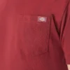 Camisas de manga corta con bolsillo de tejido de punto de peso pesado jaspeado Camisas de manga corta con bolsillo de tejido de punto de peso pesado jaspeado