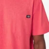 Camisas de manga corta con bolsillo de tejido de punto de peso pesado jaspeado