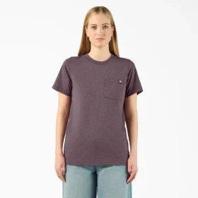 Camisas de manga corta con bolsillo para mujer