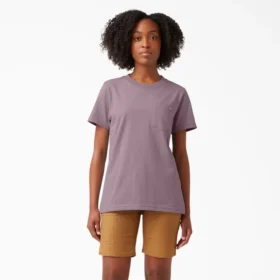 Camisas de manga corta con bolsillo para mujer