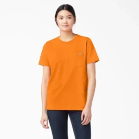 Camisas de manga corta con bolsillo para mujer
