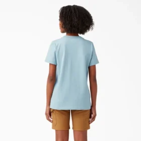 Camisas de manga corta con bolsillo para mujer