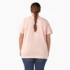 Camisas de manga corta con bolsillo para mujer, talla grande, tejido grueso