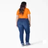Camisas de manga corta con bolsillo para mujer, talla grande, tejido grueso