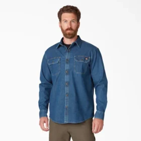 Camisas de manga larga de denim Flex
