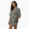 Camisas de trabajo con estampado de cebra para mujer Camisas de trabajo con estampado de cebra para mujer