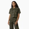 Camisas de trabajo cortas de camuflaje Drewsey para mujer Camisas de trabajo cortas de camuflaje Drewsey para mujer