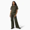 Camisas de trabajo cortas de camuflaje Drewsey para mujer Camisas de trabajo cortas de camuflaje Drewsey para mujer