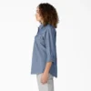 Camisas de trabajo de cambray con lengüetas para mujer Camisas de trabajo de cambray con lengüetas para mujer