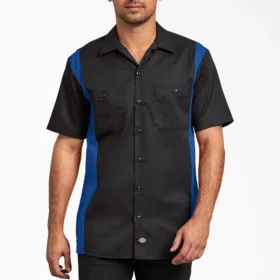 Camisas de trabajo de manga corta en dos tonos