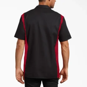 Camisas de trabajo de manga corta en dos tonos Camisas de trabajo de manga corta en dos tonos