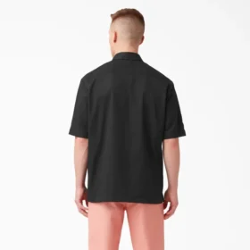 Camisas de trabajo de pantalones cortos con cremallera frontal y mezcla de tejidos