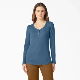 Camisas Henley de manga larga para mujer