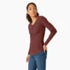 Camisas Henley de manga larga para mujer Camisas Henley de manga larga para mujer