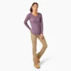Camisas Henley de manga larga para mujer Camisas Henley de manga larga para mujer