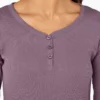 Camisas Henley de manga larga para mujer Camisas Henley de manga larga para mujer