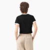 Camiseta corta con cuello redondo y ribete para mujer Lewistown Camiseta corta con cuello redondo y ribete para mujer Lewistown