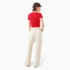 Camiseta corta con cuello redondo y ribete para mujer Lewistown Camiseta corta con cuello redondo y ribete para mujer Lewistown