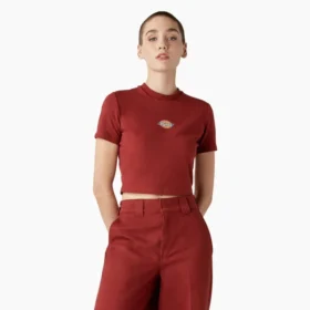 Camiseta corta con el logotipo de Maple Valley para mujer