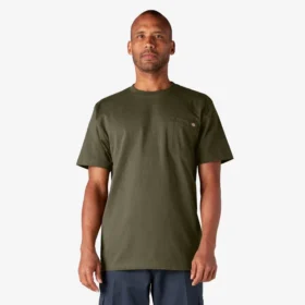Camiseta de manga corta con bolsillo de tejido grueso