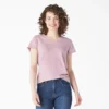 Camiseta de manga corta con cuello en V para mujer Camiseta de manga corta con cuello en V para mujer