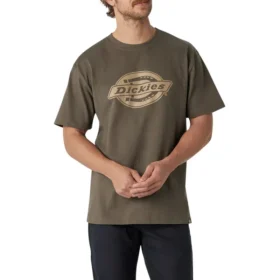 Camiseta de manga corta de tejido grueso con logotipo
