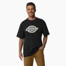 Camiseta de manga corta de tejido grueso con logotipo