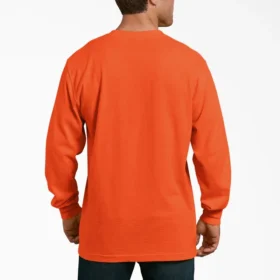 Camiseta de manga larga con bolsillo, de tejido grueso y colores neón