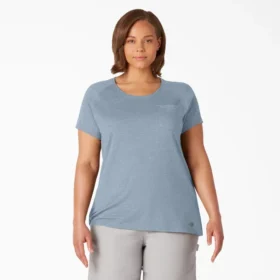 Camiseta de pantalón corto con bolsillo para mujer tallas grandes