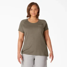 Camiseta de pantalón corto con bolsillo para mujer tallas grandes