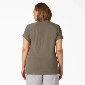 Camiseta de pantalón corto con bolsillo para mujer tallas grandes