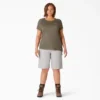 Camiseta de pantalón corto con bolsillo para mujer tallas grandes