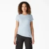 Camiseta de pantalón corto con bolsillos y efecto refrescante para mujer Camiseta de pantalón corto con bolsillos y efecto refrescante para mujer