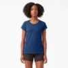 Camiseta de pantalón corto con bolsillos y efecto refrescante para mujer Camiseta de pantalón corto con bolsillos y efecto refrescante para mujer