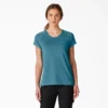 Camiseta de pantalón corto con bolsillos y efecto refrescante para mujer Camiseta de pantalón corto con bolsillos y efecto refrescante para mujer