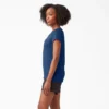 Camiseta de pantalón corto con bolsillos y efecto refrescante para mujer Camiseta de pantalón corto con bolsillos y efecto refrescante para mujer