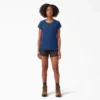 Camiseta de pantalón corto con bolsillos y efecto refrescante para mujer Camiseta de pantalón corto con bolsillos y efecto refrescante para mujer