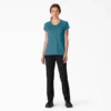 Camiseta de pantalón corto con bolsillos y efecto refrescante para mujer Camiseta de pantalón corto con bolsillos y efecto refrescante para mujer